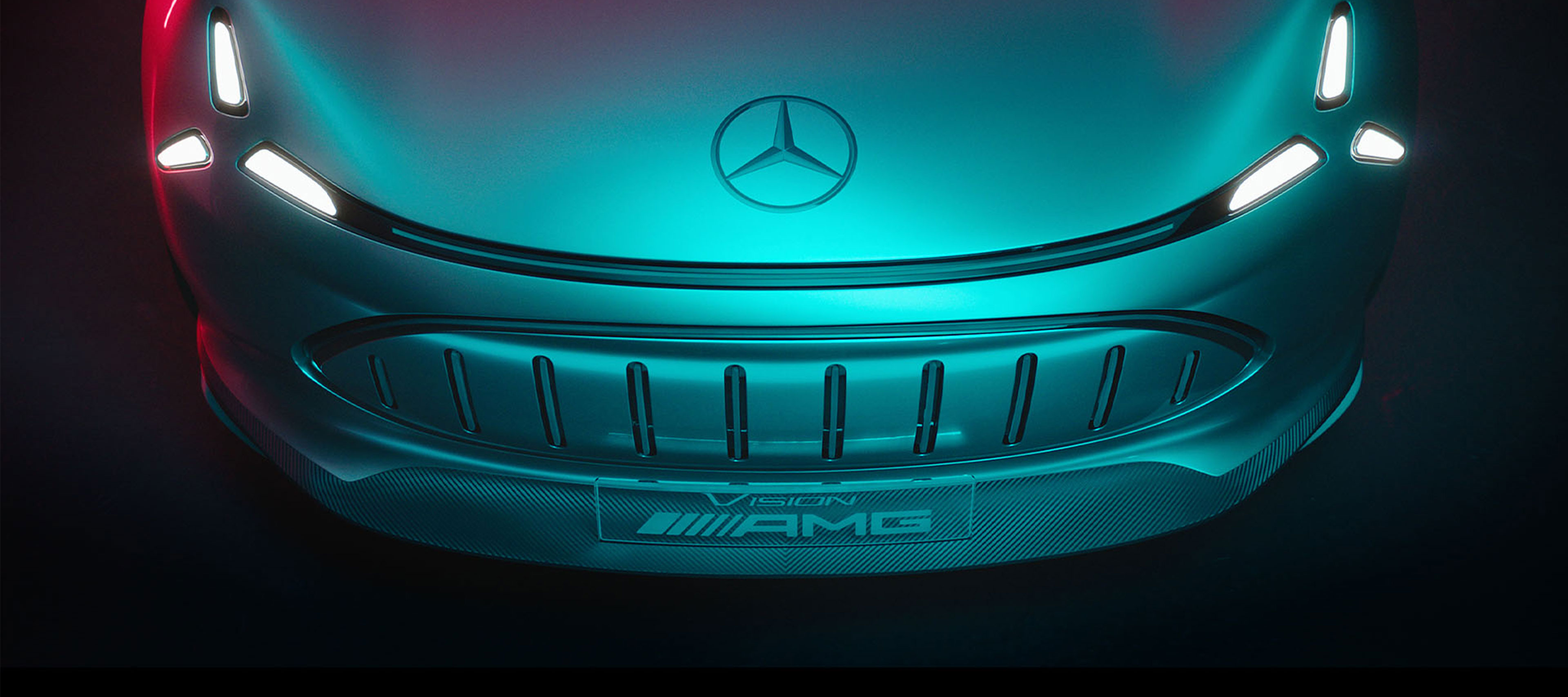 AMG E PERFORMANCE hybrids and EQ models | Mercedes-AMG Detailed front view of the Vision AMG vehicle.