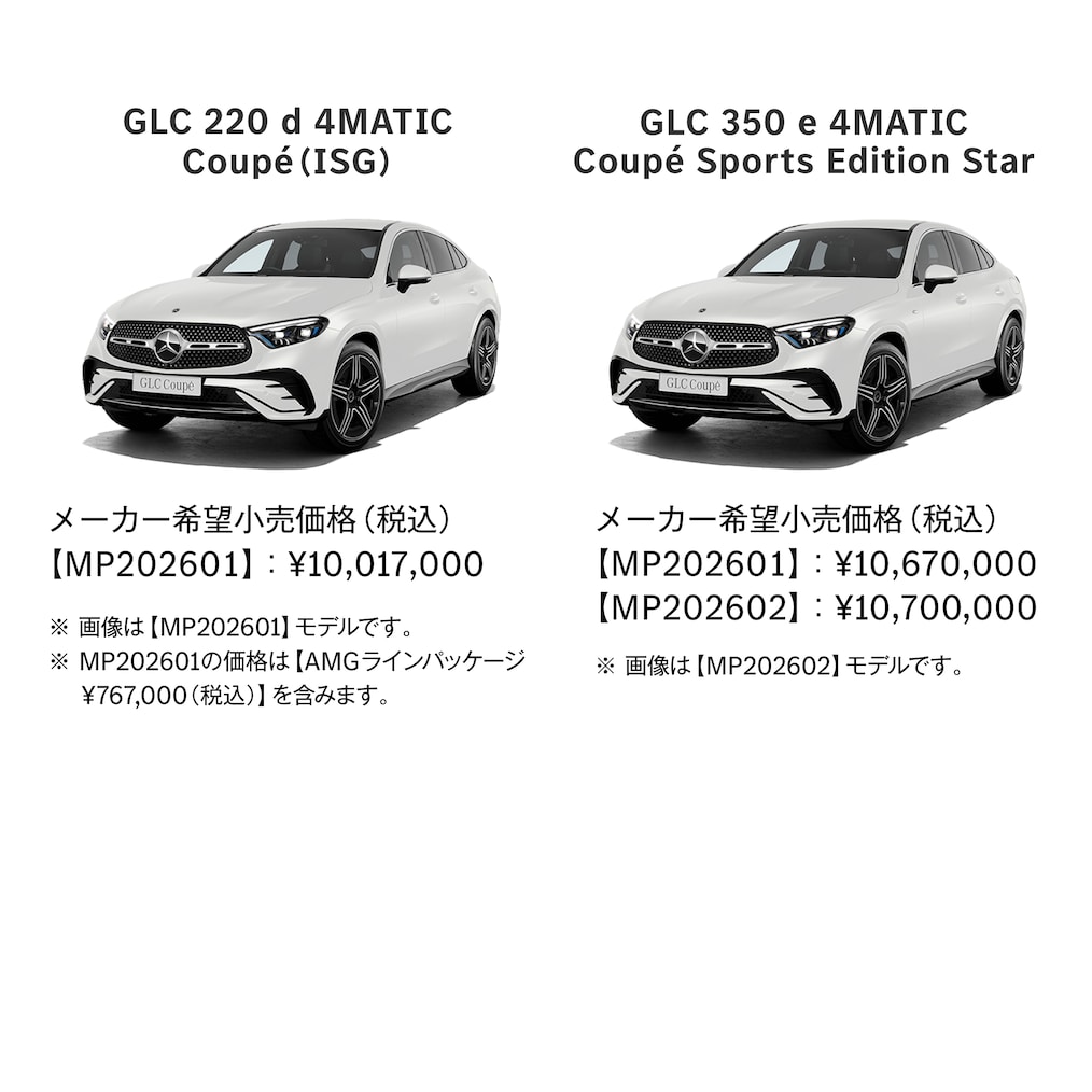 GLC Coupé ラインアップ