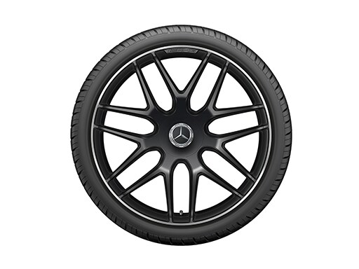 AMG22インチホイール（鍛造クロススポーク）マットブラック/ ハイシーンリムエッジ