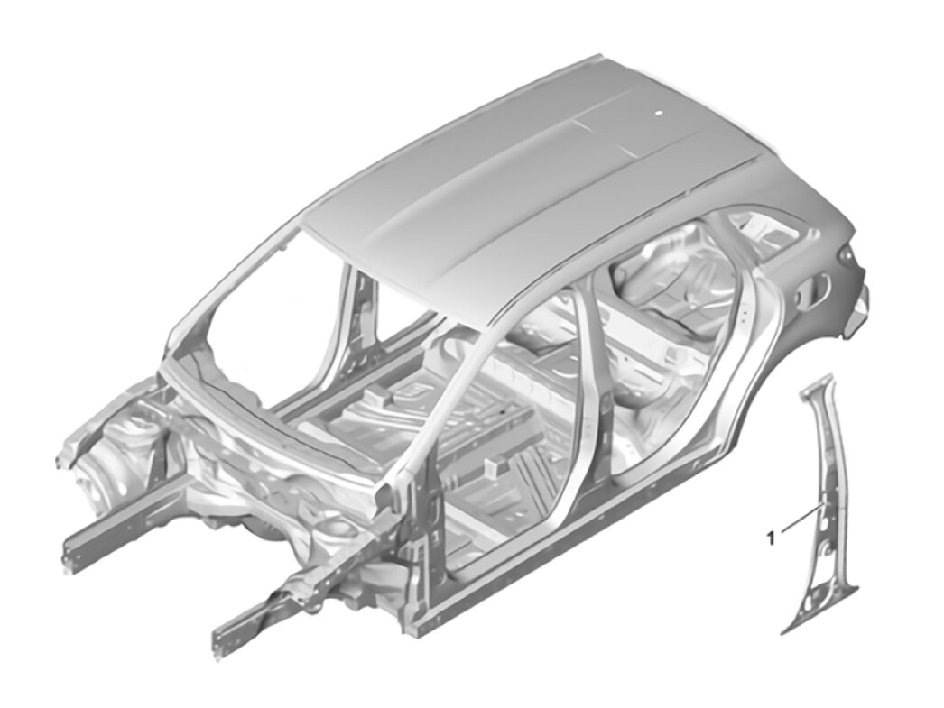 メルセデスのBピラー、この部分の構造は？