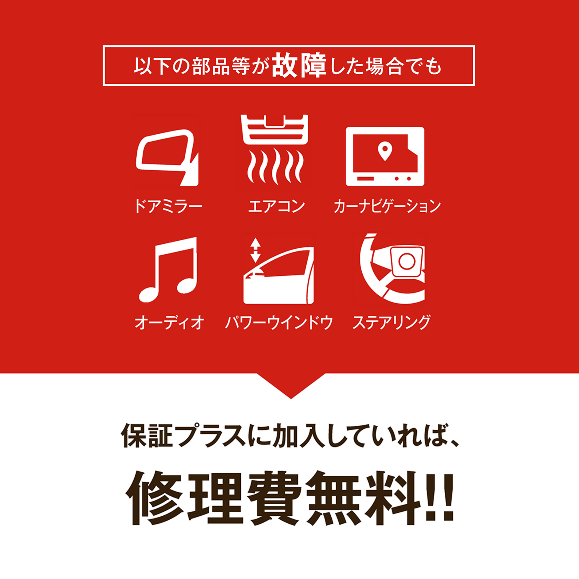 修理費無料 修理費無料