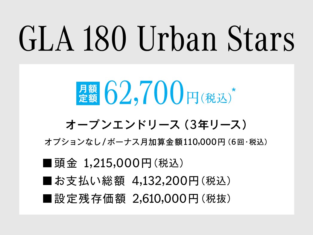 GLA Urban Stars 月額プラン