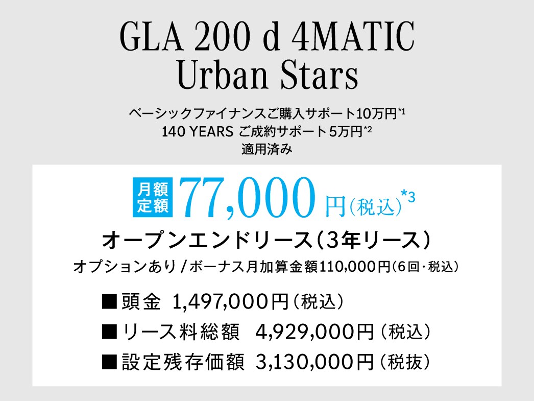 GLA Urban Stars 月額プラン