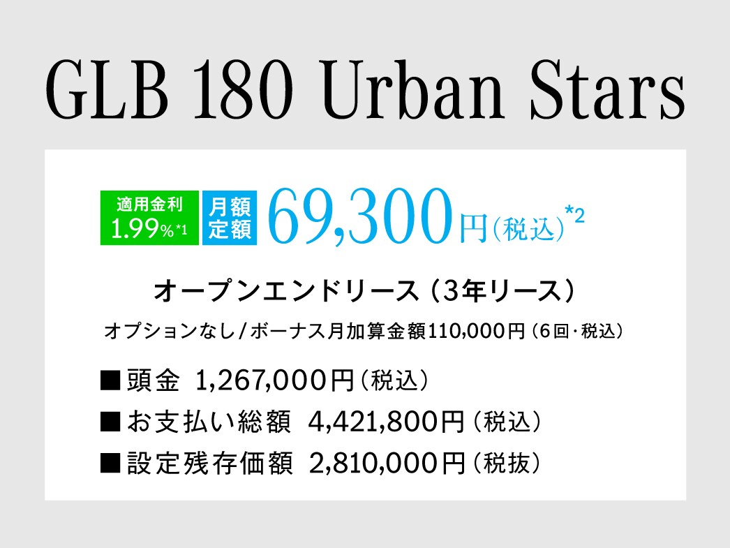 GLB 180 Urban Stars 月額プラン