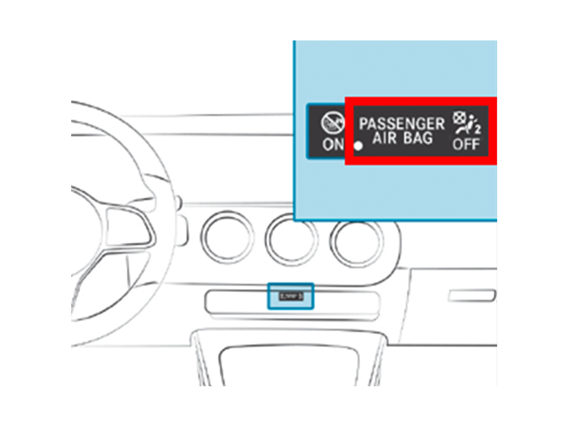 PASSENGER AIR BAG OFF