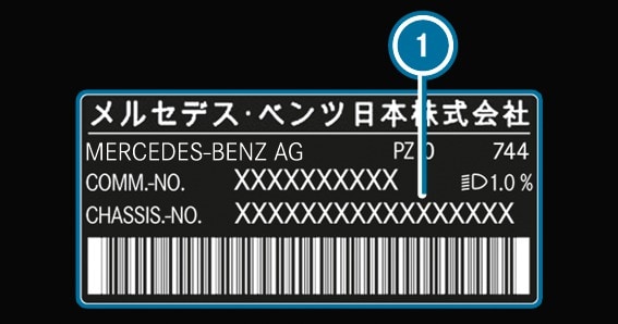 ビークルプレート、VINおよびエンジン番号の概要 | S-Class Sedan 2025
